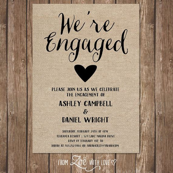 Engagement Party Invitations Ideas
 Best 25 Rustic engagement parties ideas on Pinterest