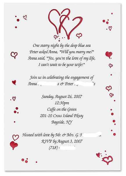 Engagement Party Invitations Ideas
 Fun Engagement Party Invitation Wording