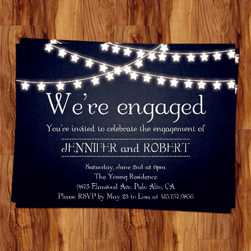 Engagement Party Invites Ideas
 rustic outdoor chalkboard cheap engagement party
