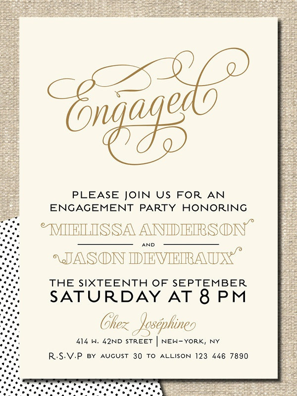 Engagement Party Invites Ideas
 Wedding Ideas Note Worthy Engagement Party Inspiration