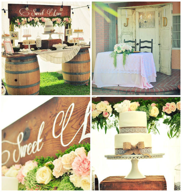 Engagement Party Theme Ideas
 Kara s Party Ideas Rustic Chic Engagement Party