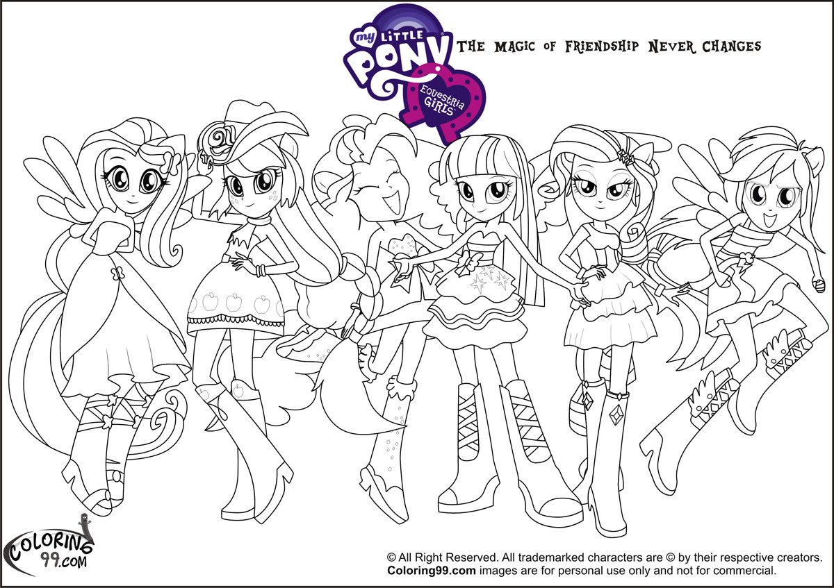 Equestria Girls Coloring Sheet
 My Little Pony Equestria Girls Coloring Pages