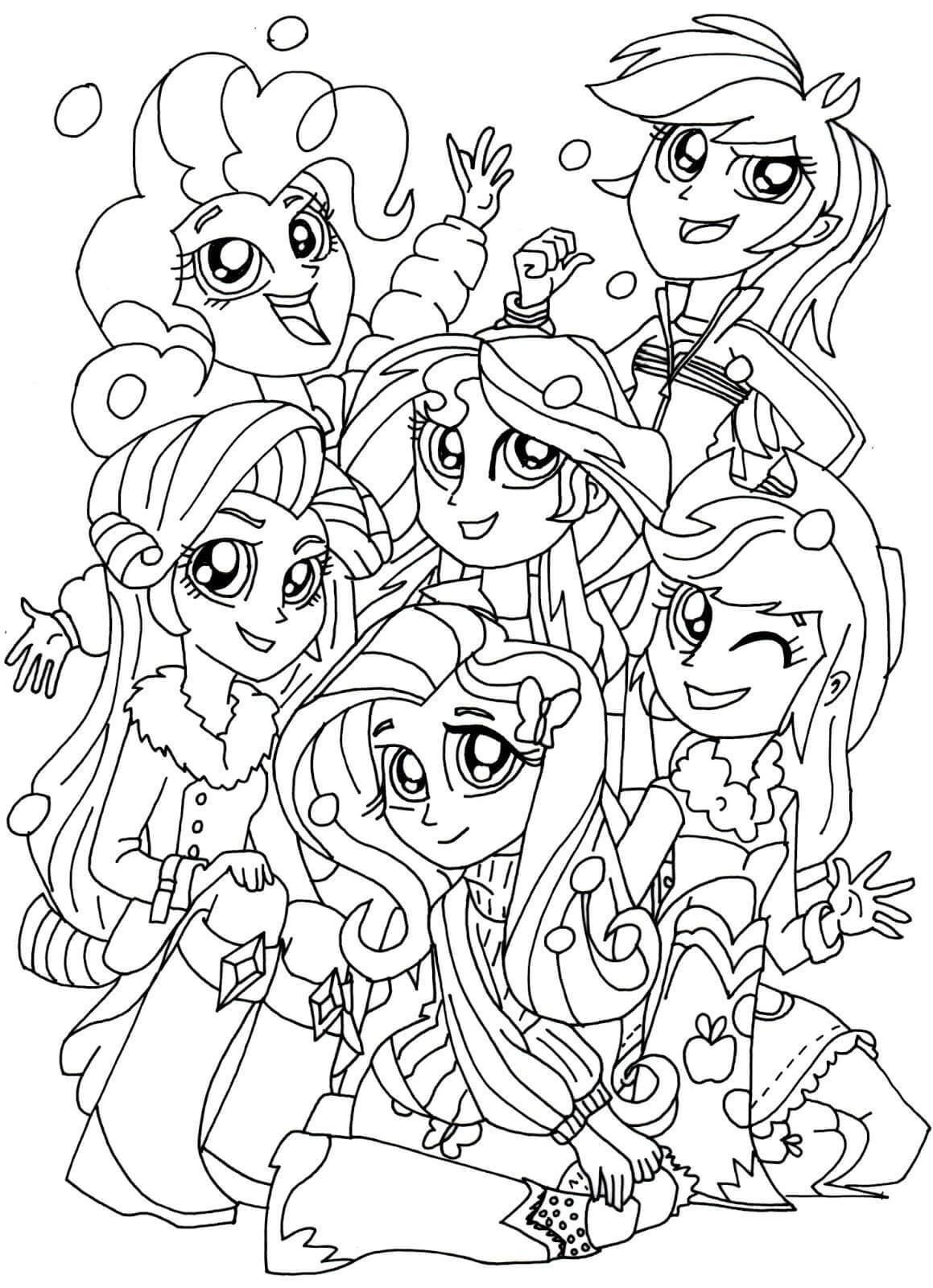 Equestria Girls Printable Coloring Pages
 My Little Pony Equestria Girls Coloring Pages