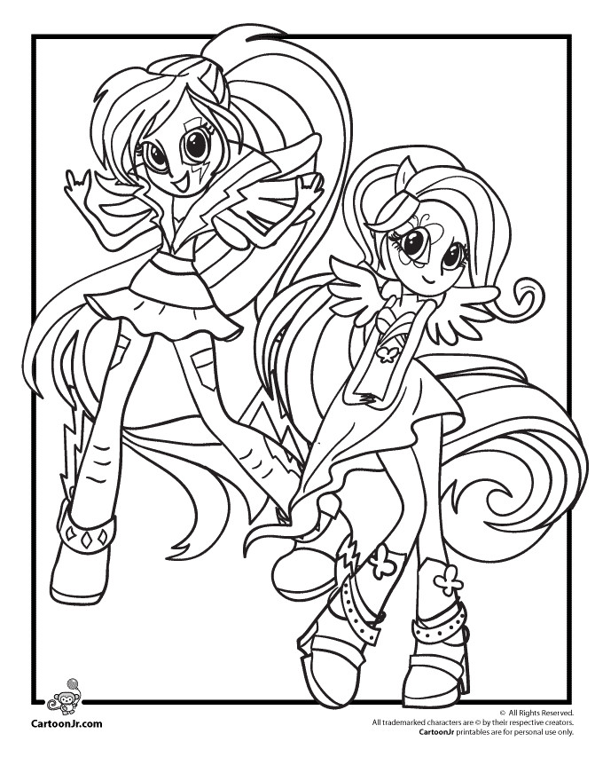 Equestria Girls Printable Coloring Pages
 My Little Pony Coloring Pages Rainbow Dash Equestria Girls