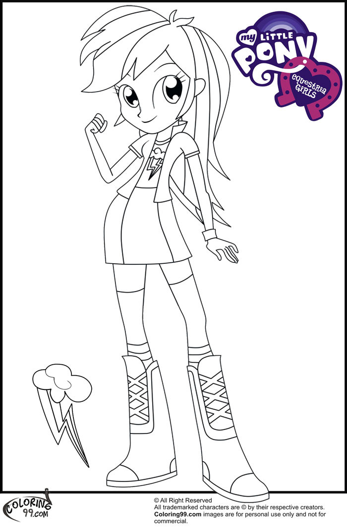 Equestria Girls Rainbow Dash Coloring Pages
 November 2013