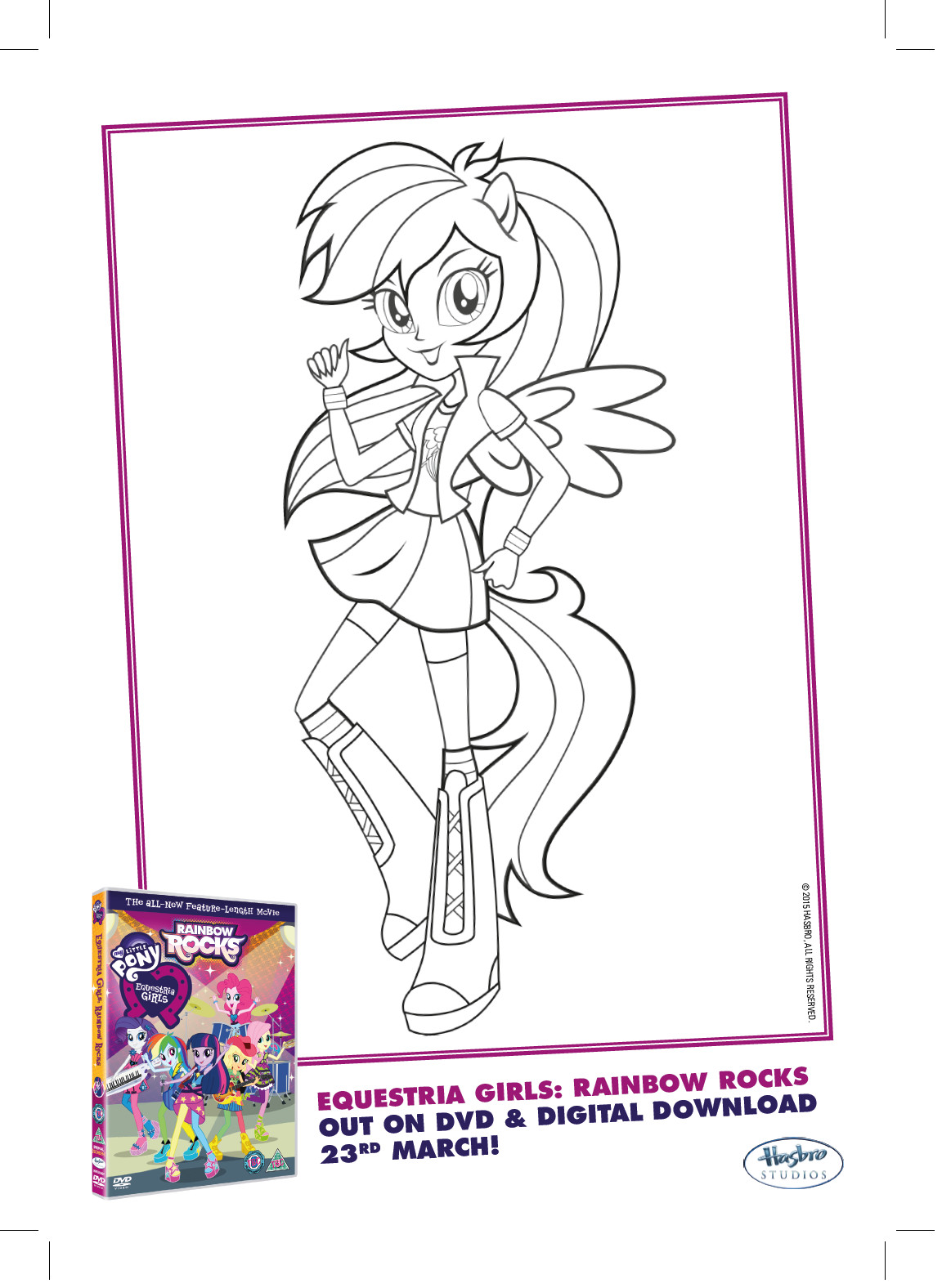 Equestria Girls Rainbow Dash Coloring Pages
 Image Rainbow Dash Rainbow Rocks coloring page My