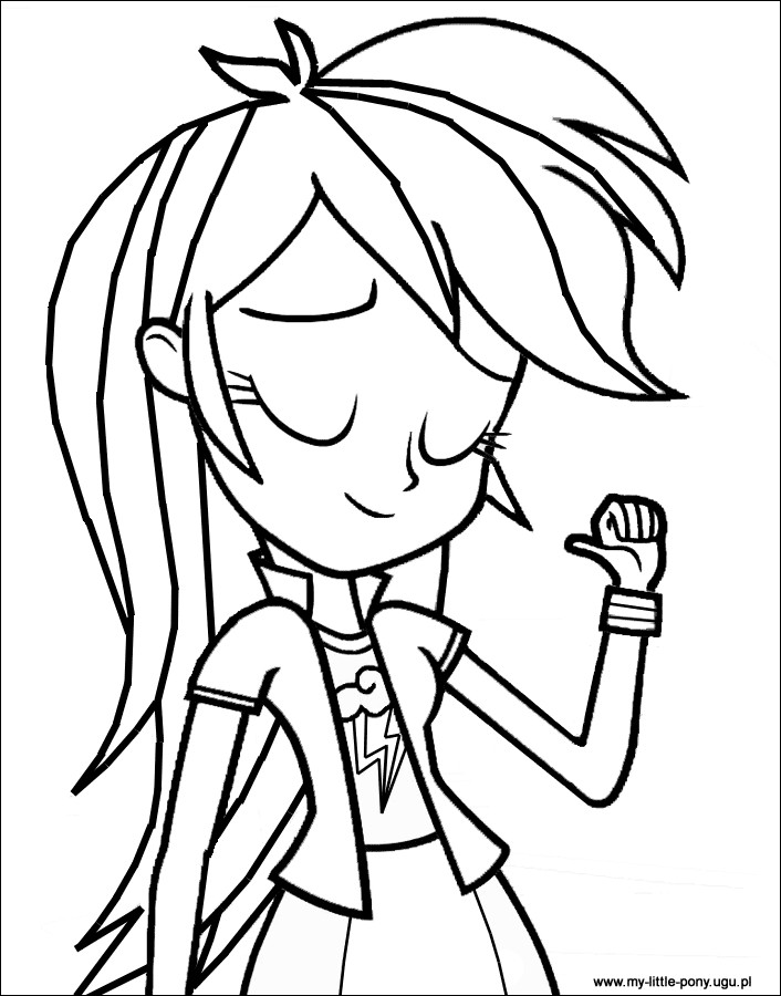 Equestria Girls Rainbow Dash Coloring Pages
 My Little Pony Equestria Girls Rainbow Dash Coloring Pages