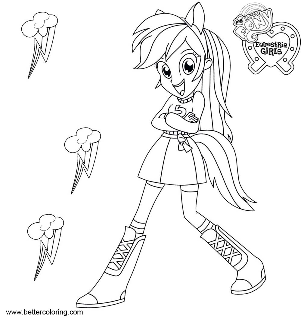 Equestria Girls Rainbow Dash Coloring Pages
 Rainbow Dash from My Little Pony Equestria Girls Coloring