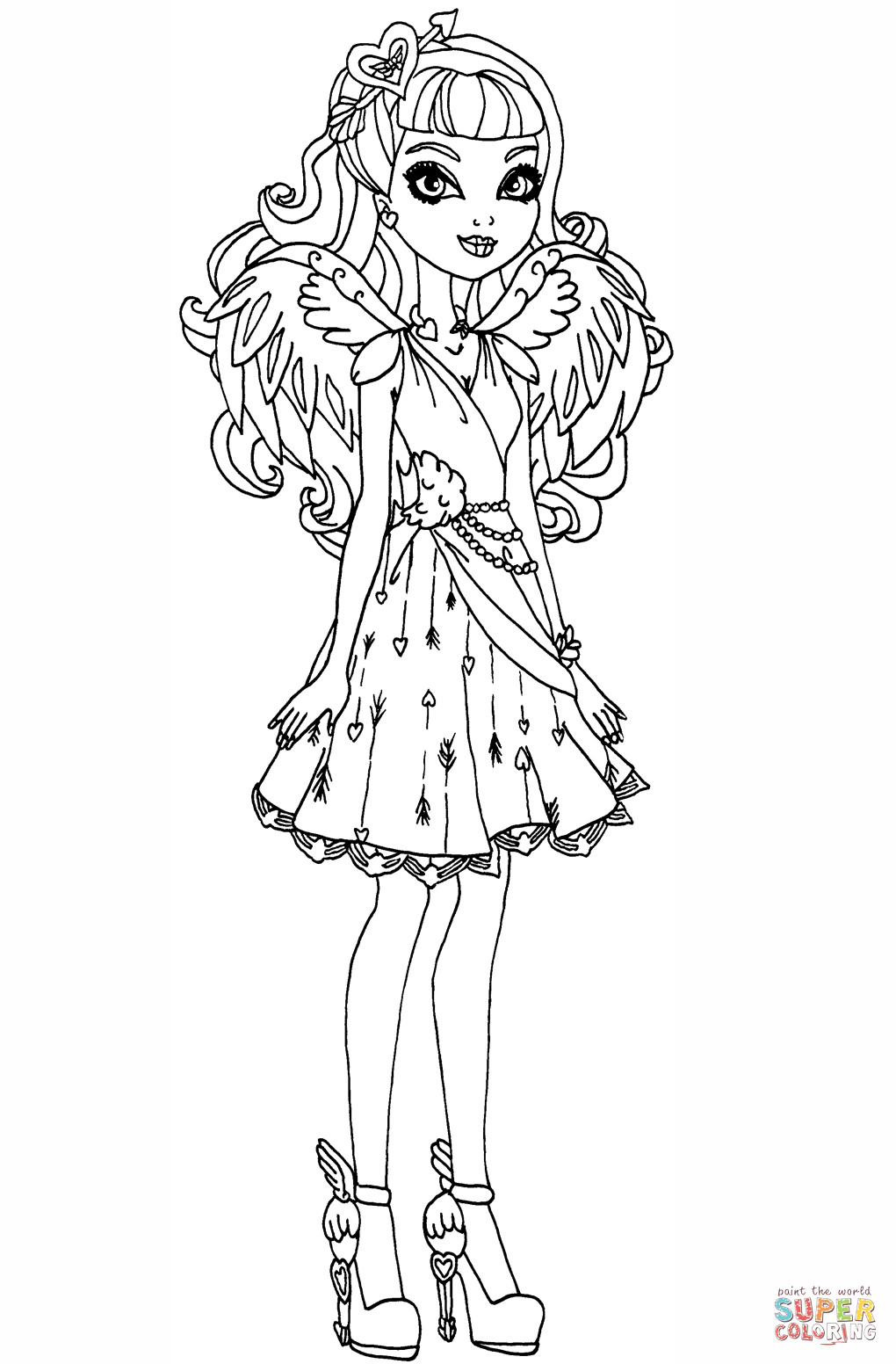 Ever After High Coloring Pages Printable
 Ever After High Cupid Ever After High coloring page
