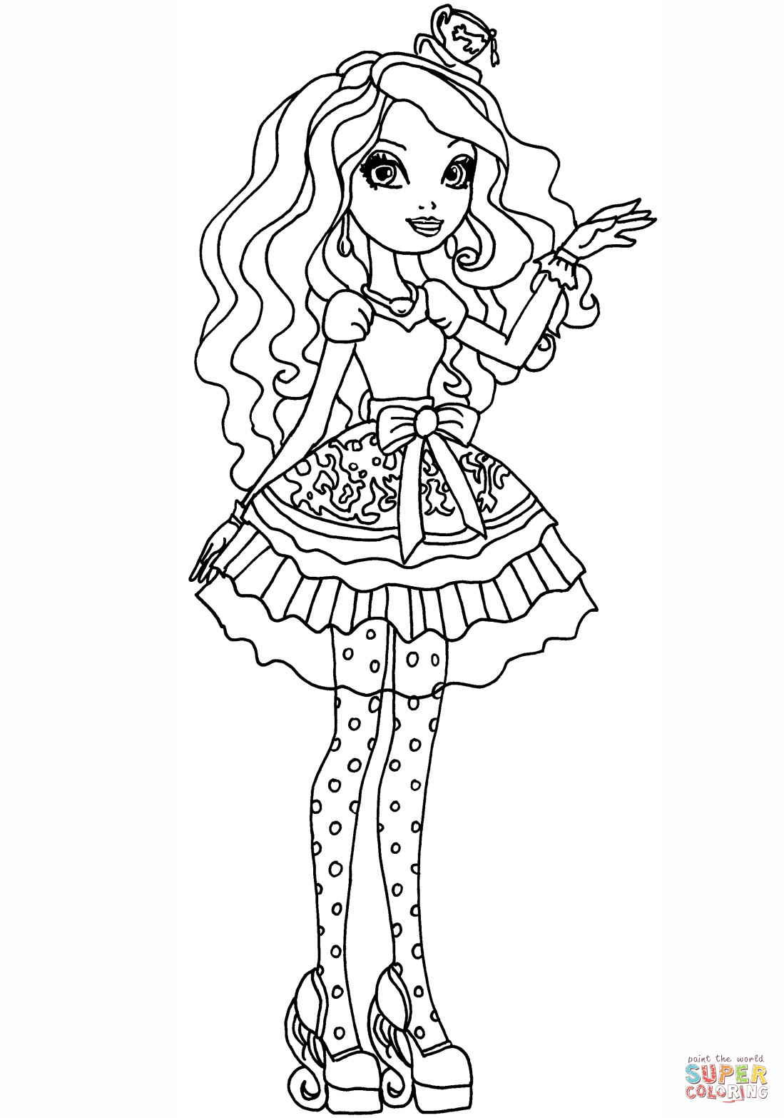 Ever After High Coloring Pages Printable
 Ever After High Madeline Hatter coloring page