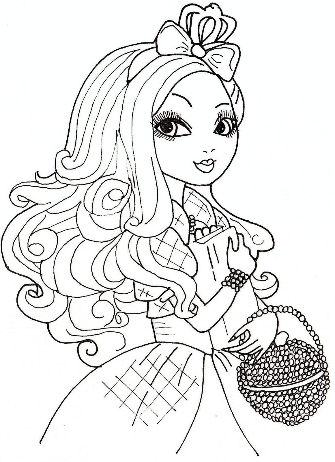Ever After High Coloring Pages Printable
 Free Printable Ever After High Coloring Pages Apple White