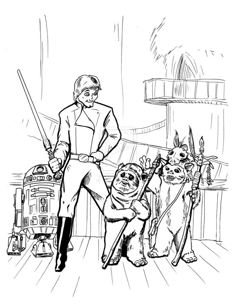 Ewoks Coloring Pages
 Ewok Coloring Pages Download Print Star Wars Coloring