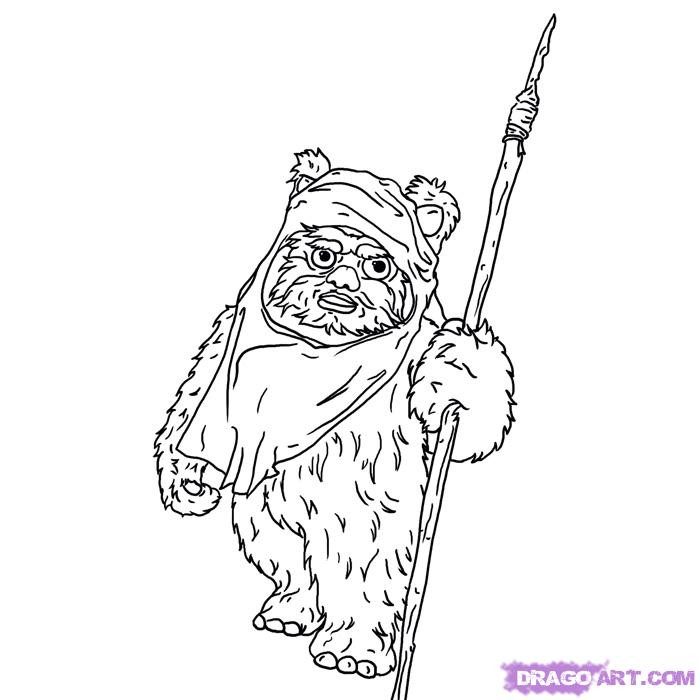 Ewoks Coloring Pages
 Step 7 How to Draw an Ewok