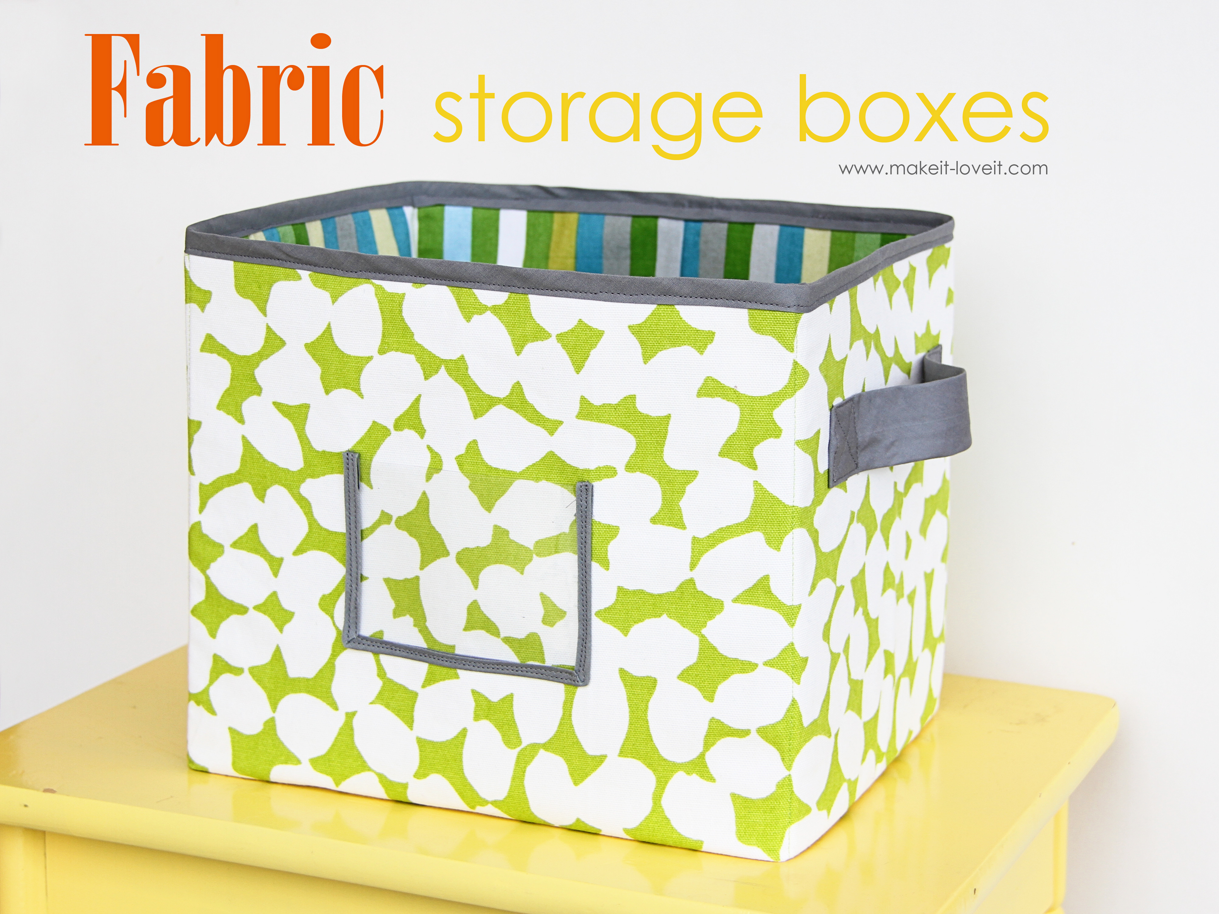 Fabric Boxes DIY
 Fabric Storage Boxes per your request