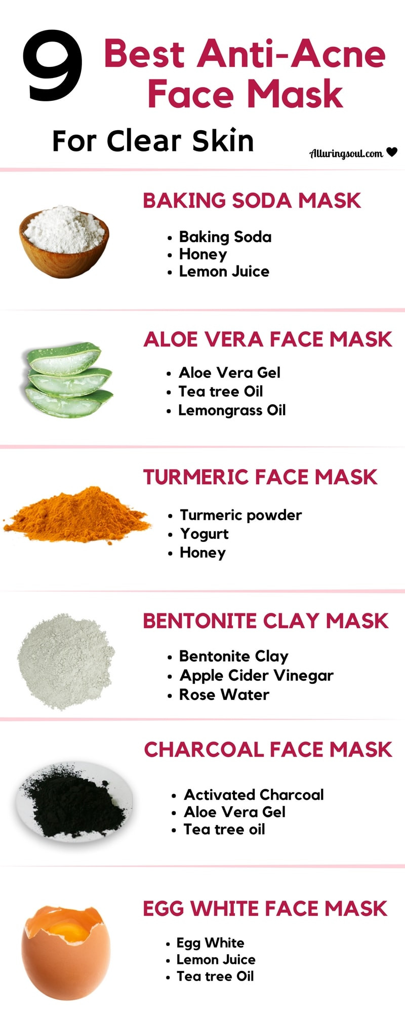 Face Masks DIY
 9 Homemade Acne Face Mask For Clear Skin