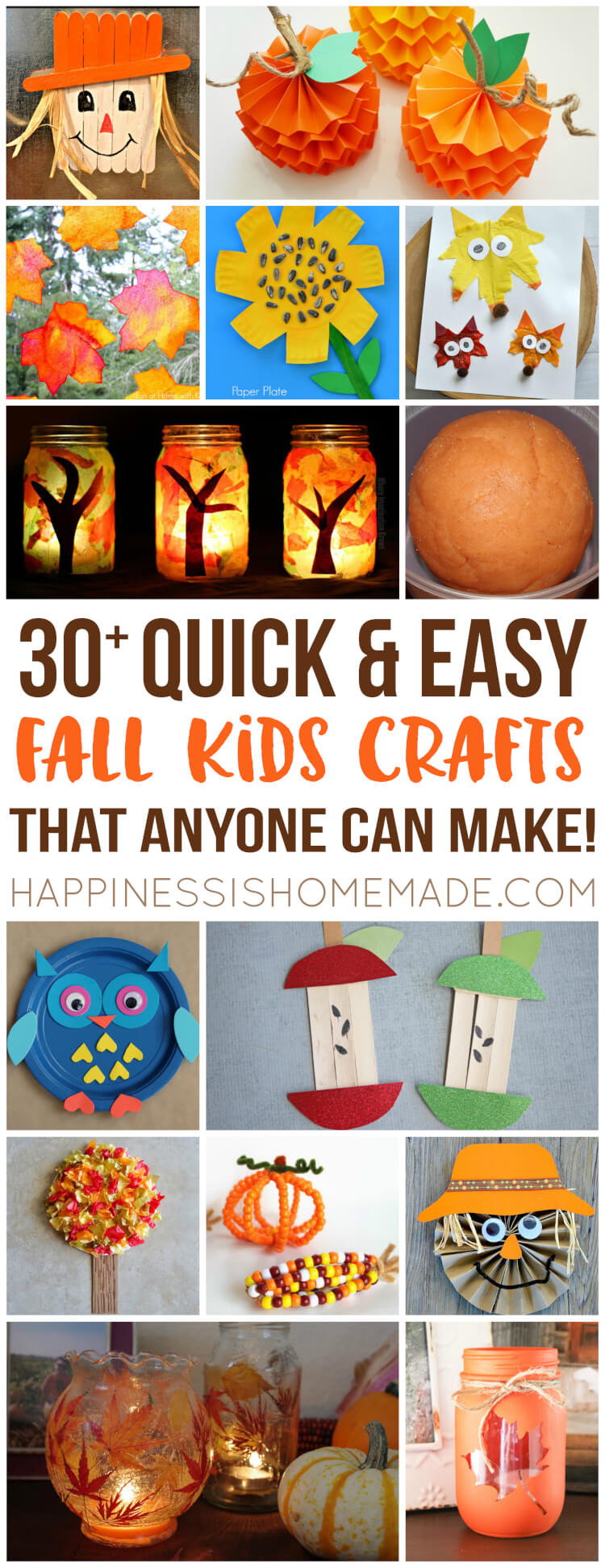 Fall Craft Idea For Kids
 Easy Fall Kids Crafts That Anyone Can Make Happiness is