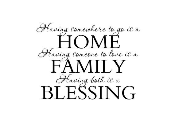 Family Blessings Quotes
 Items similar to Entry Wall Quote Family Wall Decals