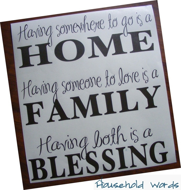 Family Blessings Quotes
 HOME FAMILY BLESSING wall quote vinyl graphics Decal