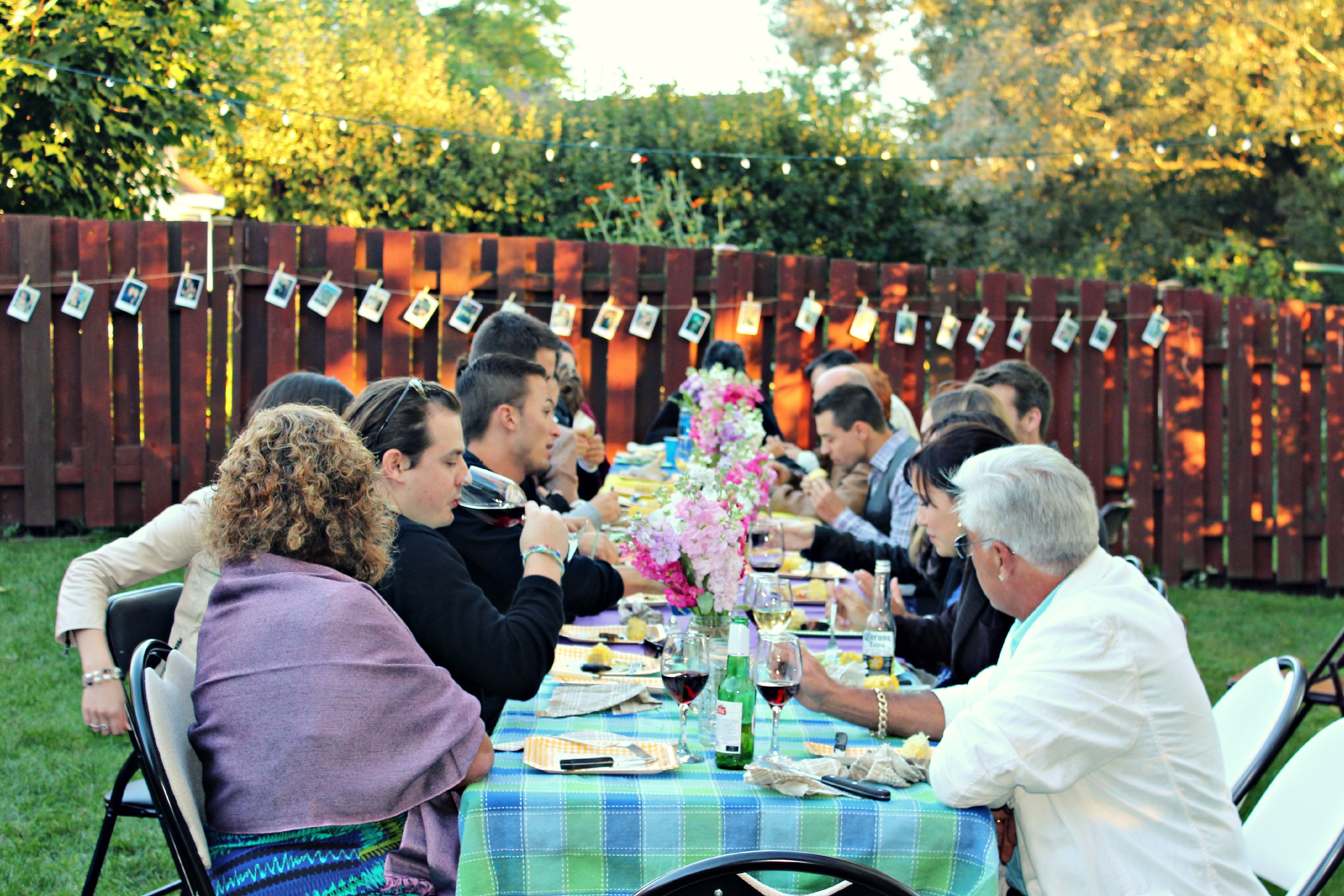 Family Dinner Party Ideas
 Backyard DIY Engagment Party