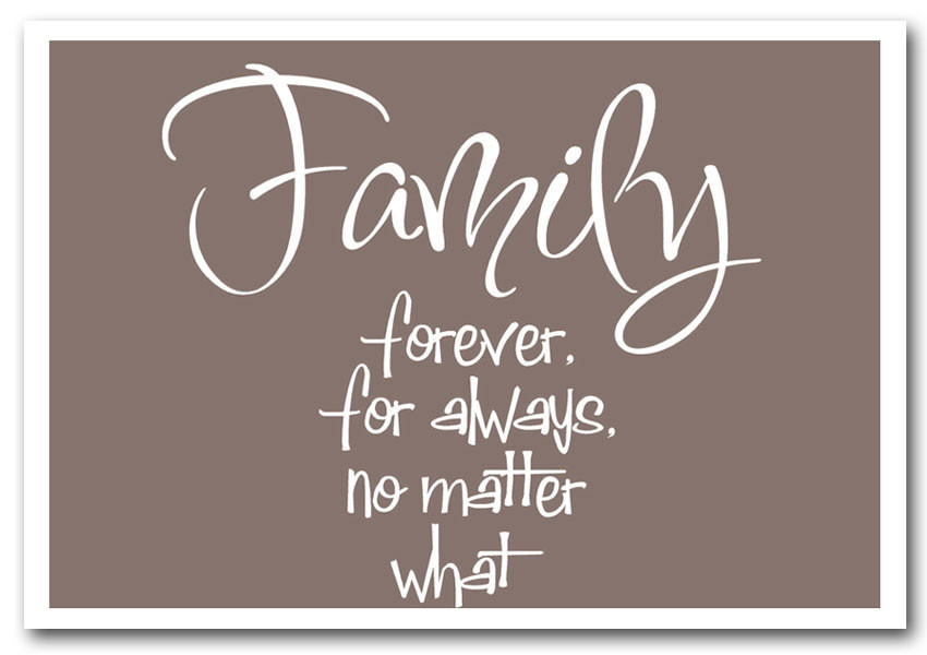 Family Forever Quotes
 Family Forever For Always Beige Text Quotes Framed Art