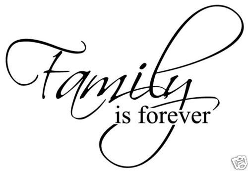 Family Forever Quotes
 Family is forever Vinyl Sticker Decal wall quote decor