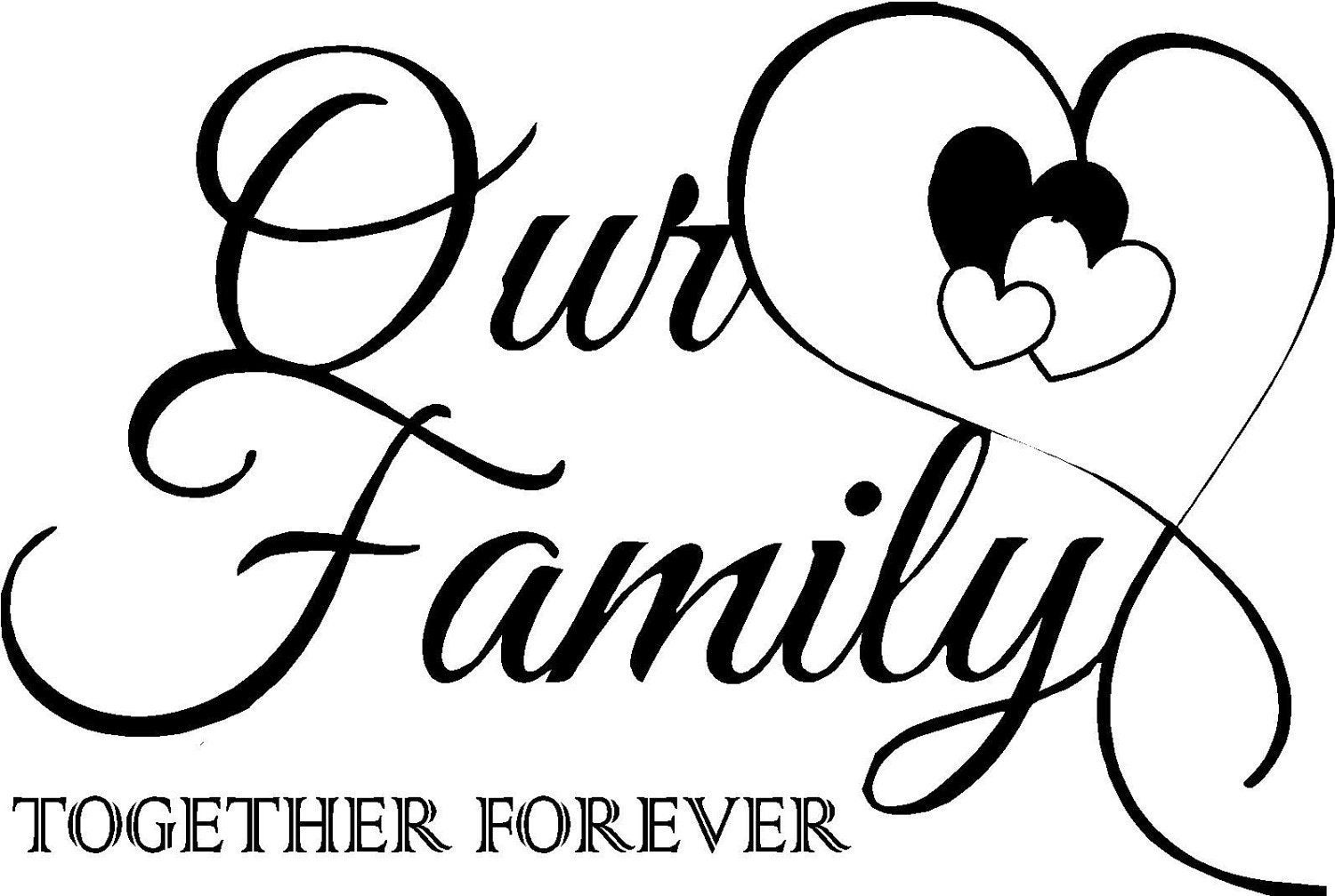 Family Forever Quotes
 Quote Our family to her forever with by vinylforall on Etsy