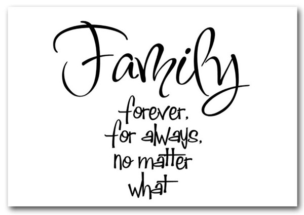 Family Forever Quotes
 Family Forever For Always Text Quotes Framed Art Giclee