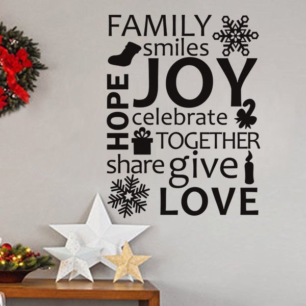 Family Holidays Quotes
 Vinyl Wall Lettering Family celebrate to her Holiday