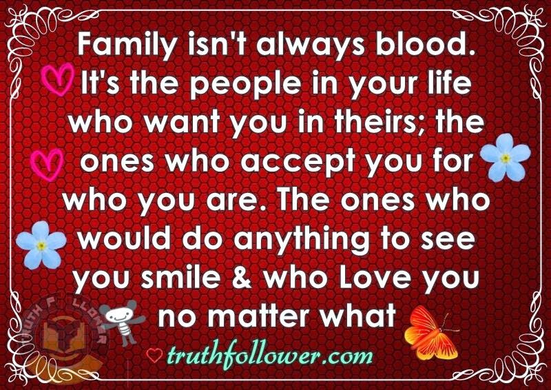 Family Not By Blood Quotes
 Family Isnt Always Blood Quotes QuotesGram