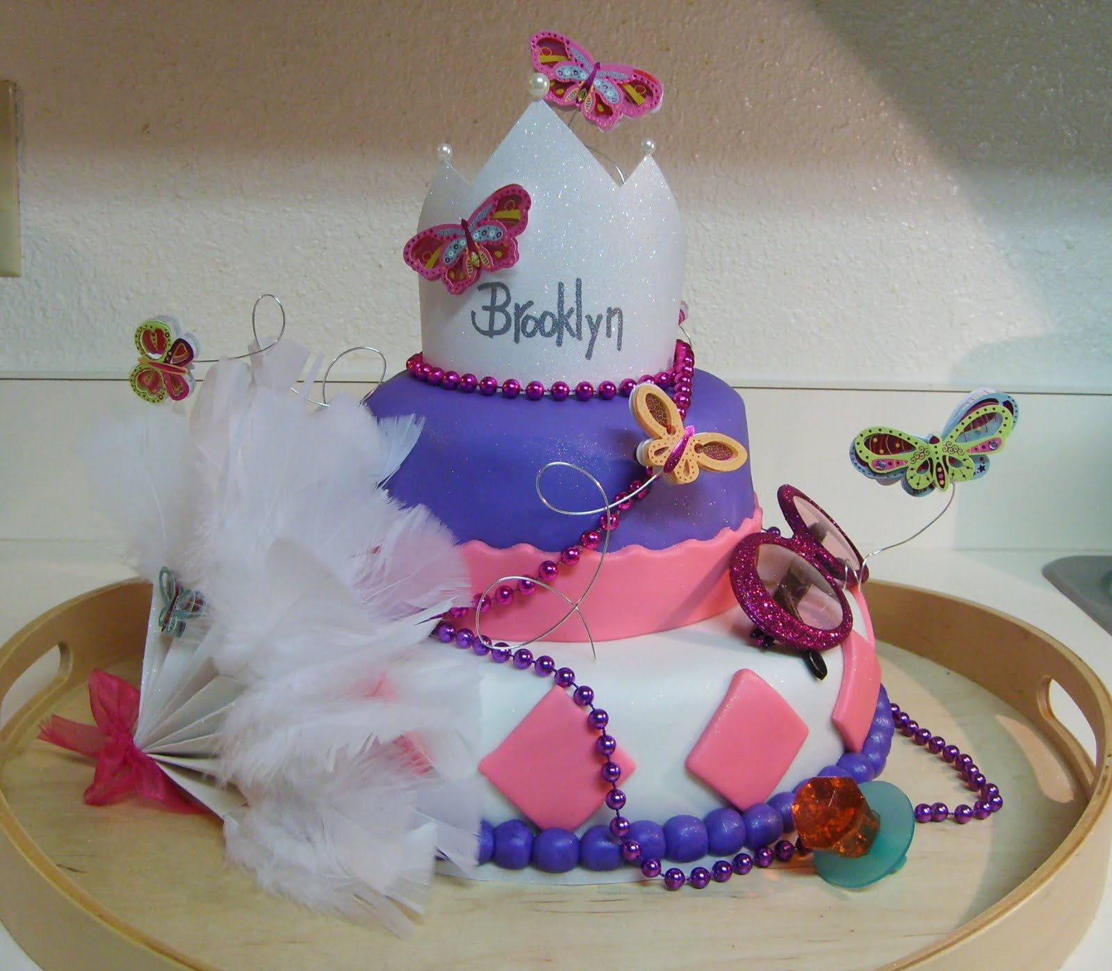 Fancy Birthday Cake
 The Open Pantry Fancy Nancy Birthday Cake and Airplane