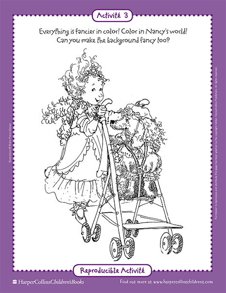 Fancy Nancy Toddlers Coloring Pages
 Fancy Nancy Printable Activities
