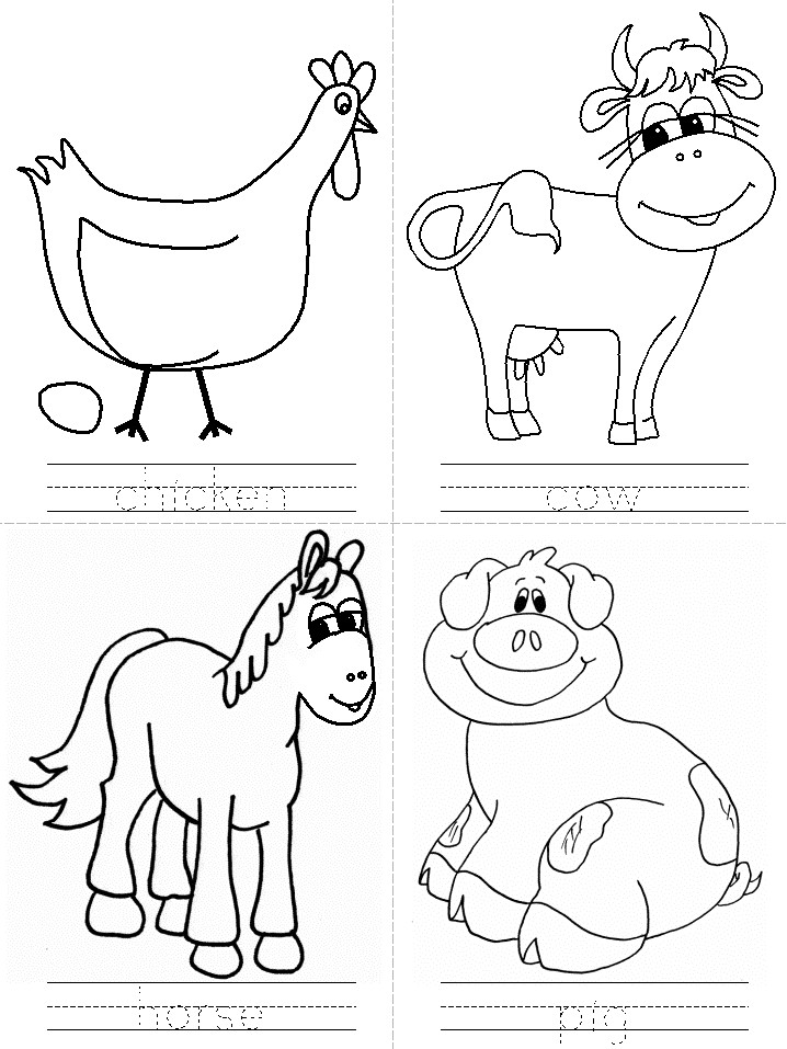 Farm Animal Coloring Pages For Toddlers
 the Farm activity worksheet