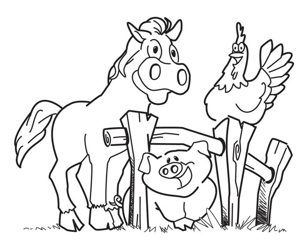 Farm Animal Coloring Pages For Toddlers
 DIY Farm Crafts and Activities with 33 Farm Coloring