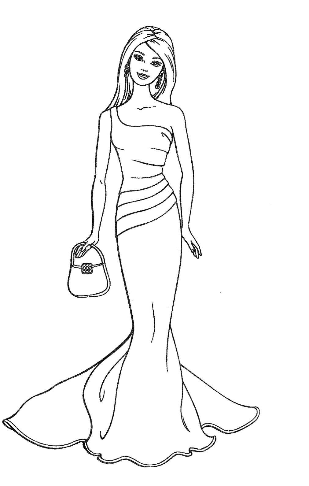 Fashion Girl Coloring Book
 barbie fashion coloring page 01 Spa Day Party