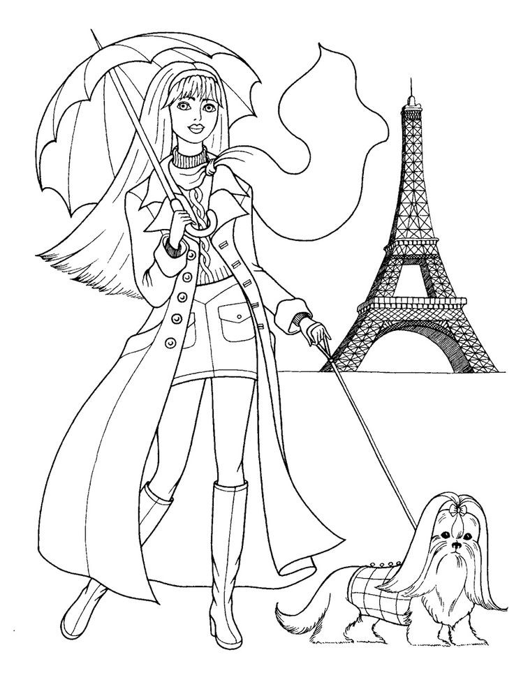 Fashion Girl Coloring Book
 fashion coloring pages