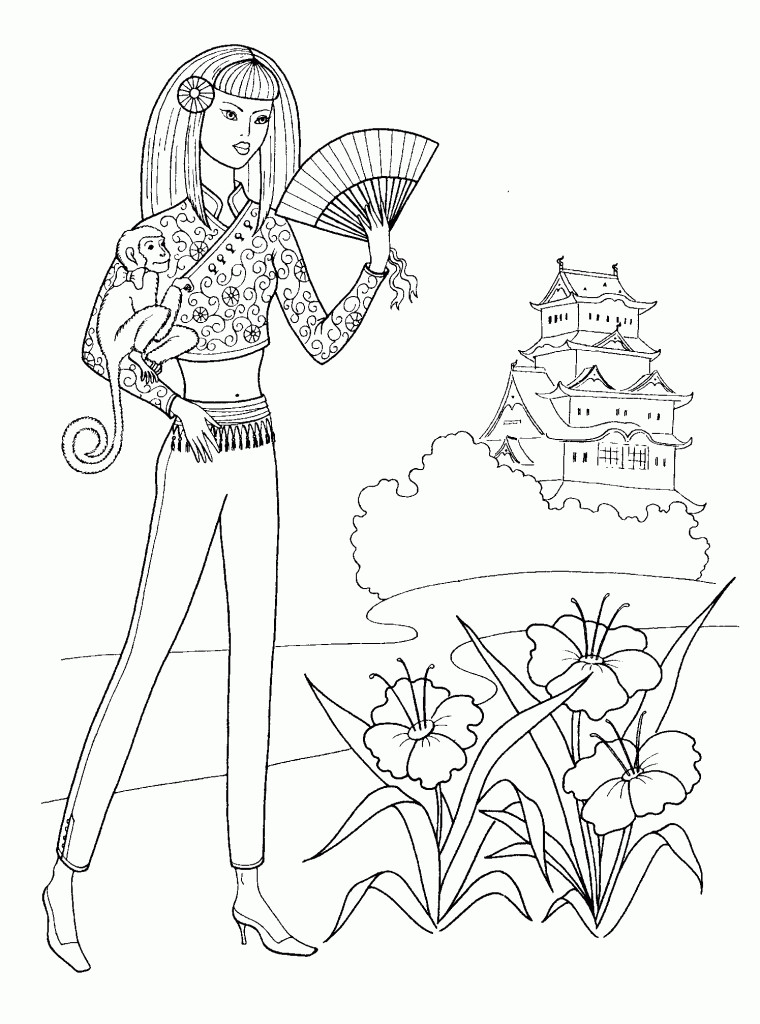 Fashion Girl Coloring Book
 Fashion Coloring Pages For Girls Printable AZ Coloring Pages