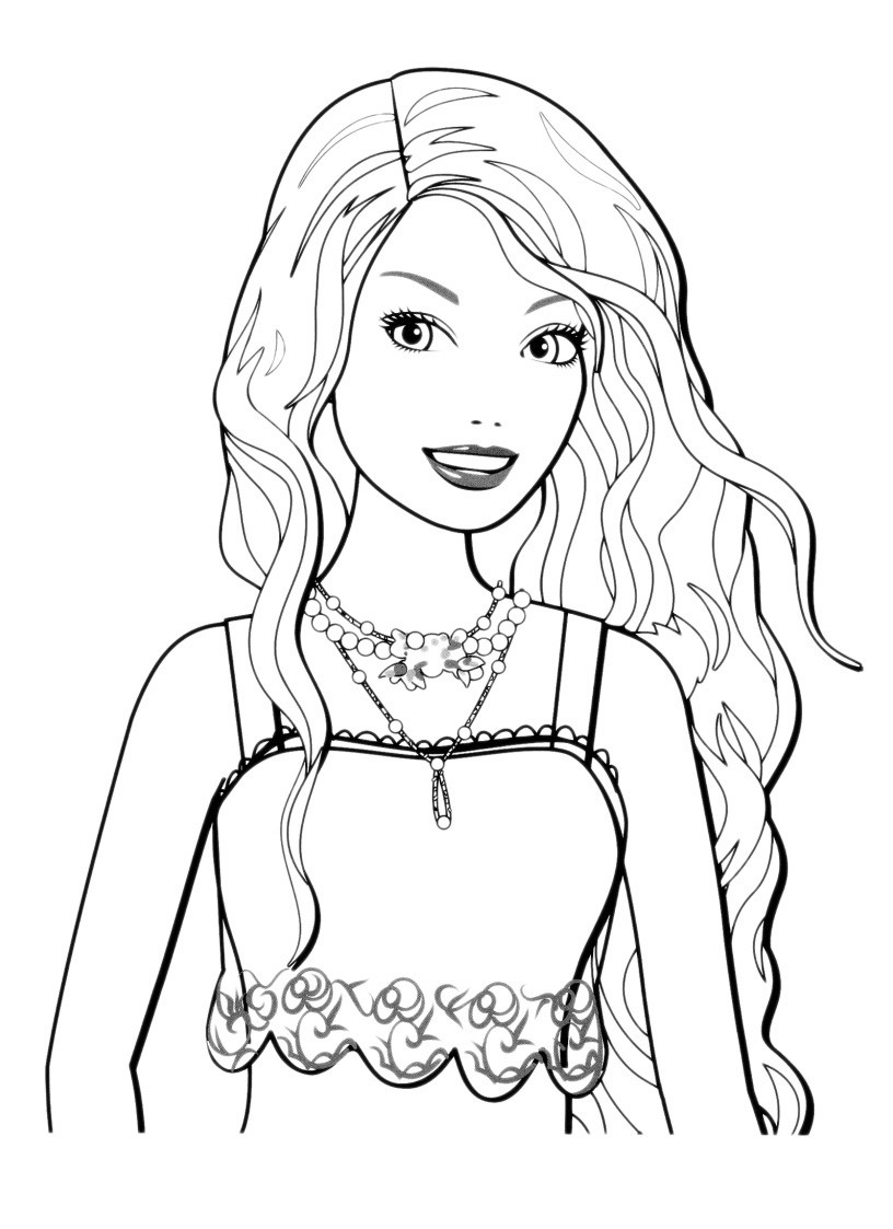 Fashion Girl Coloring Book
 Barbie Coloring Pages Printable To Download