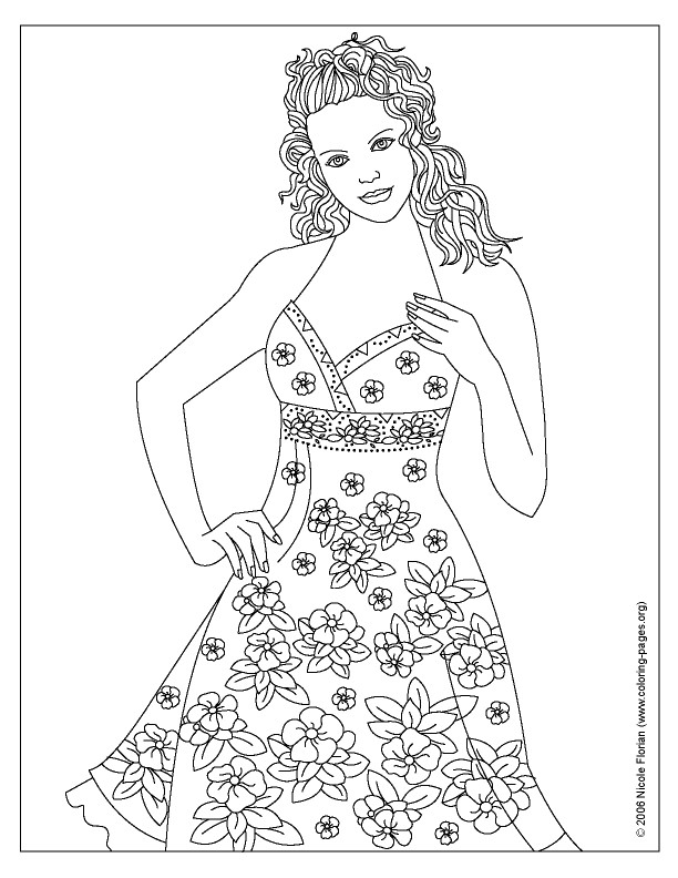 Fashion Girl Coloring Book
 Fashion Coloring Pages To Print Coloring Home