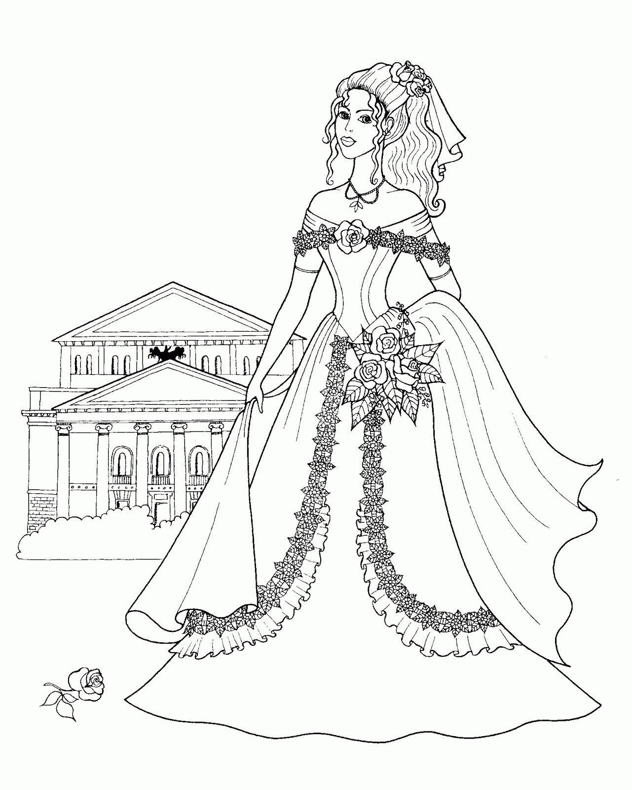 Fashion Girl Coloring Book
 Coloring Pages Fashionable Girls free printable coloring