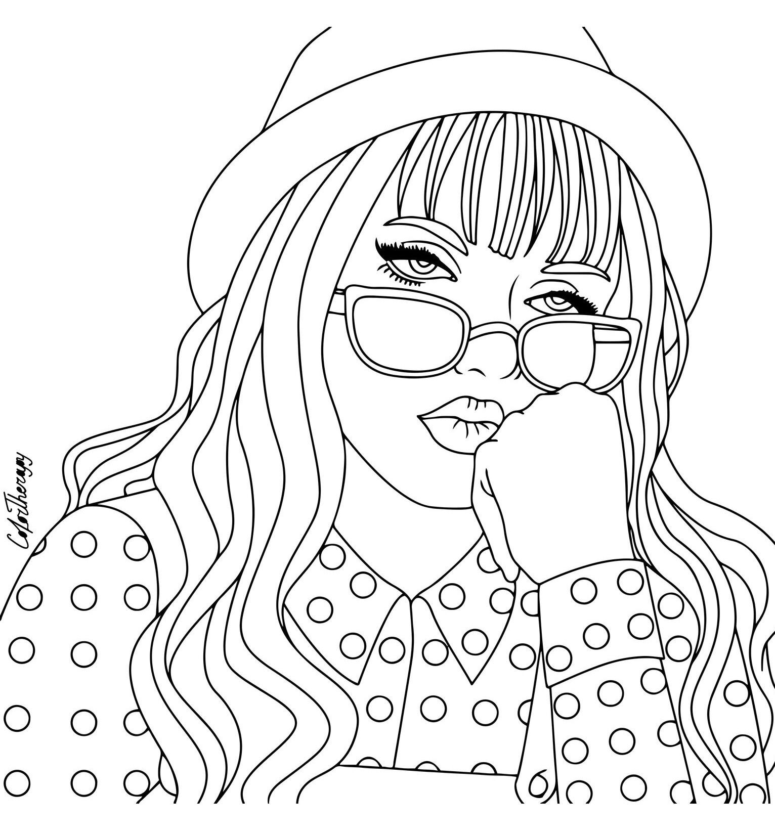 Fashion Girl Coloring Book
 Coloring Page Fashion gal Kids crafts