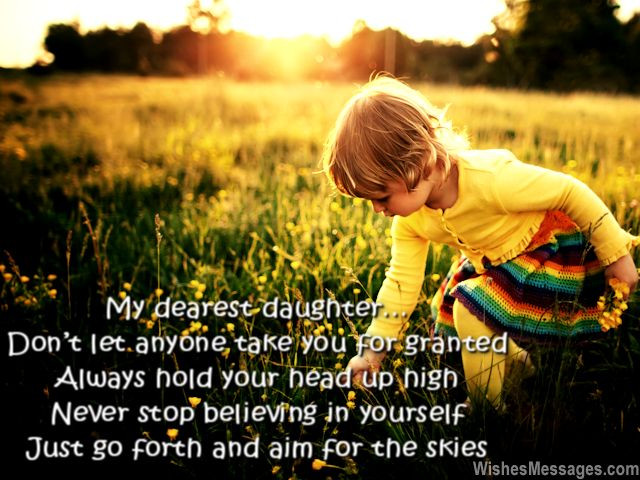 Father Daughter Inspirational Quotes
 I Love You Messages for Daughter Quotes – WishesMessages