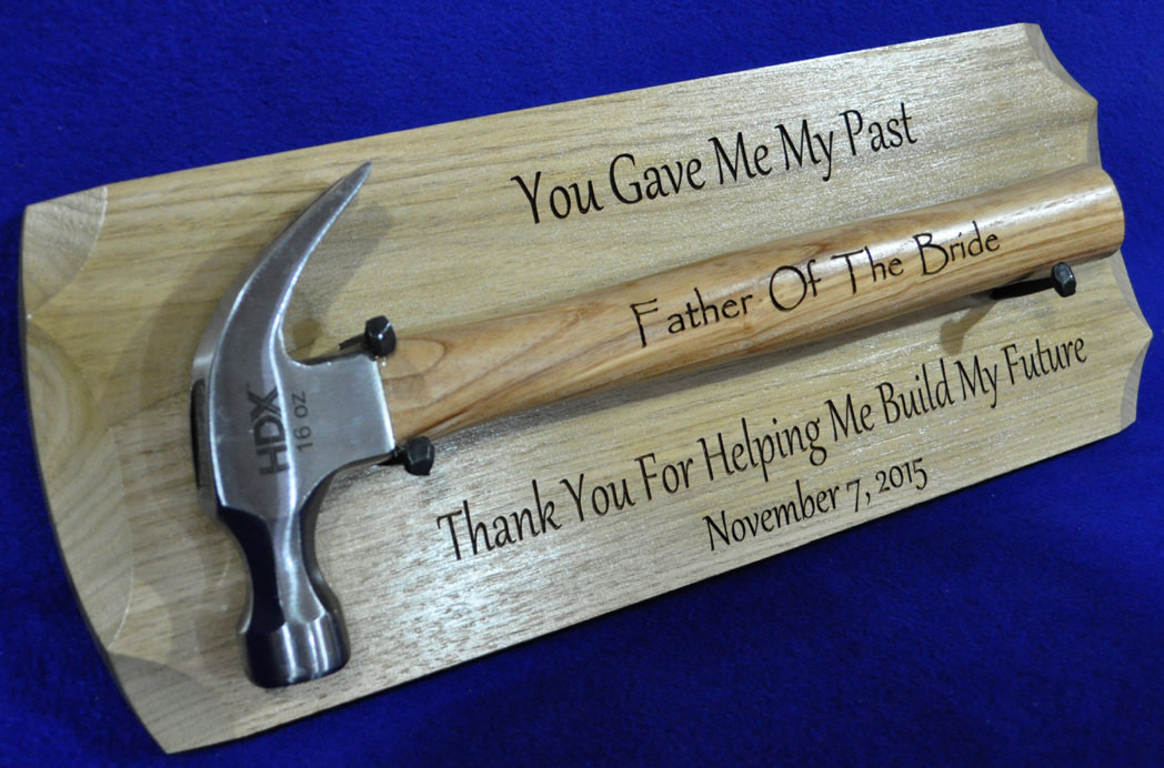 Father Of The Groom Gift Ideas
 Father The Bride Gift Engraved Hammer Display Gift For