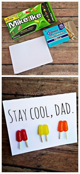 Father'S Day Gift Card Ideas
 "Stay Cool" Popsicle Father s Day Card Idea