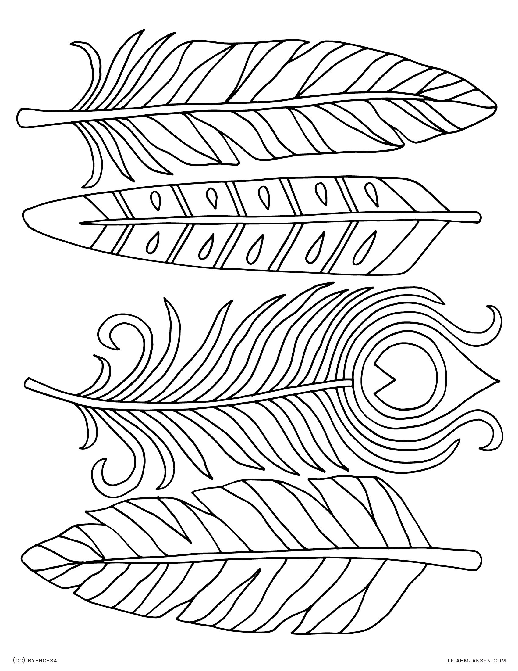Feather Coloring Pages
 Coloring Pages