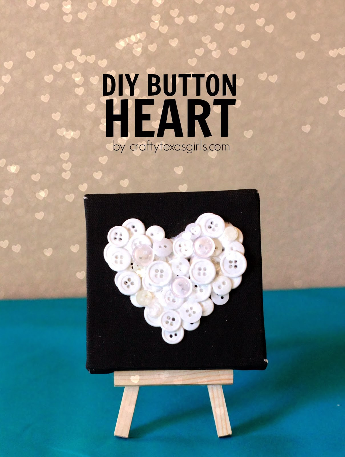 February Craft Ideas For Adults
 Crafty Texas Girls Button Heart A Valentine Craft for