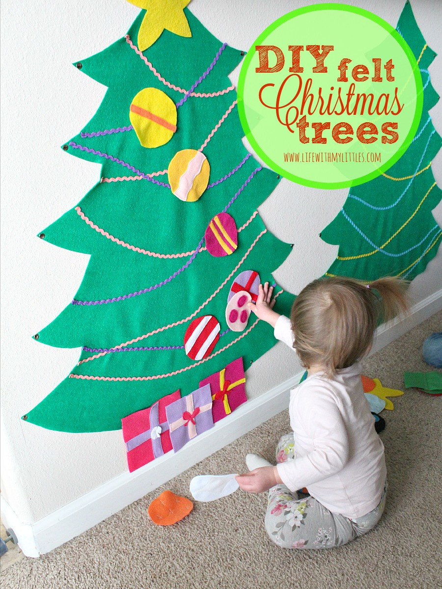 Felt Christmas Tree DIY
 DIY Felt Christmas Trees Life With My Littles