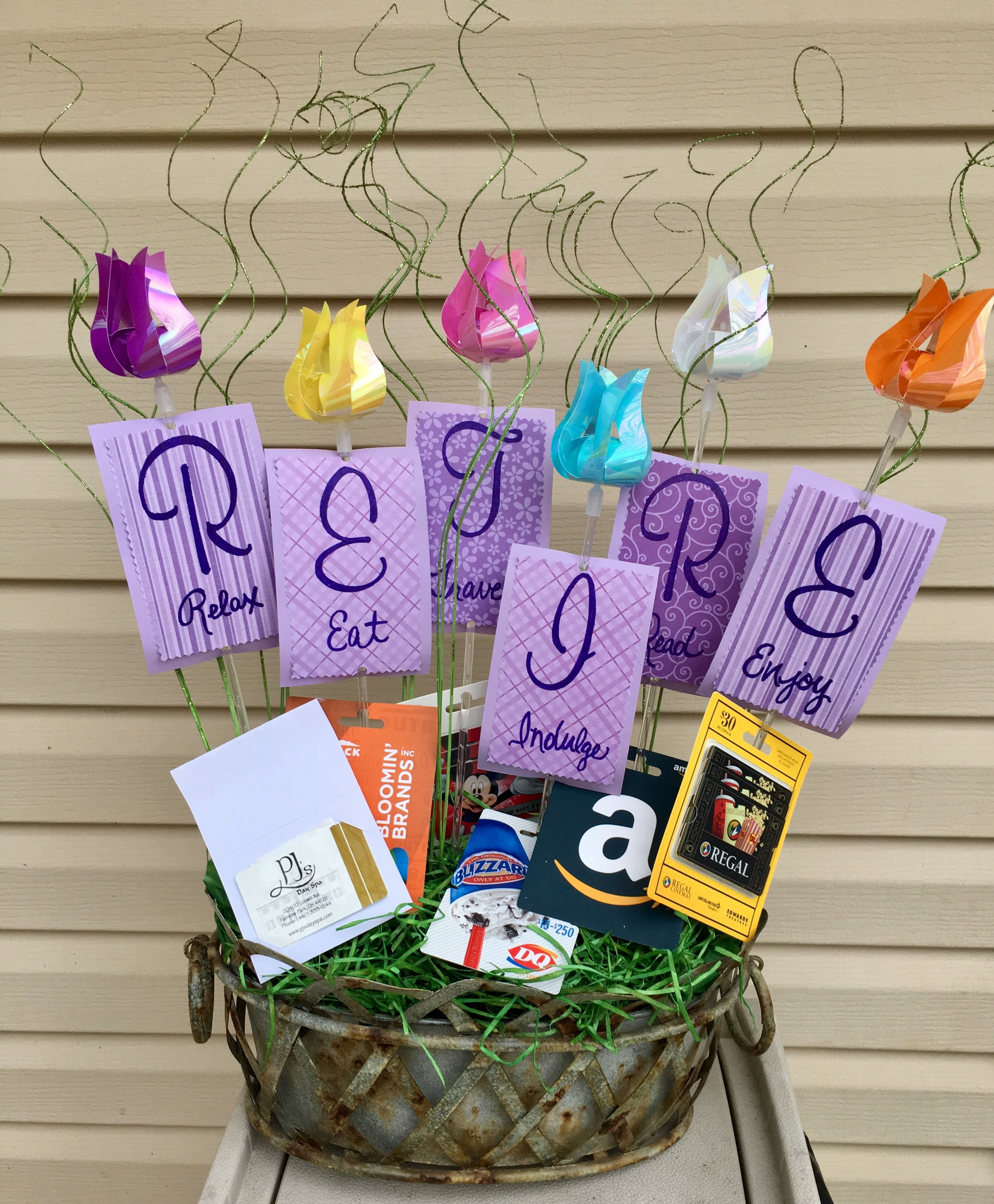 Female Retirement Party Ideas
 Retirement t basket with t cards Relax Eat Travel