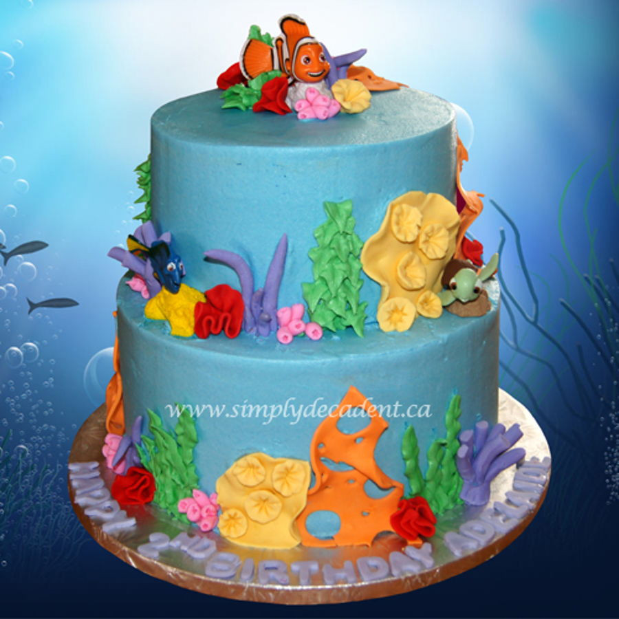 Finding Dory Birthday Cake
 Finding Dory Finding Nemo Theme Birthday Cake