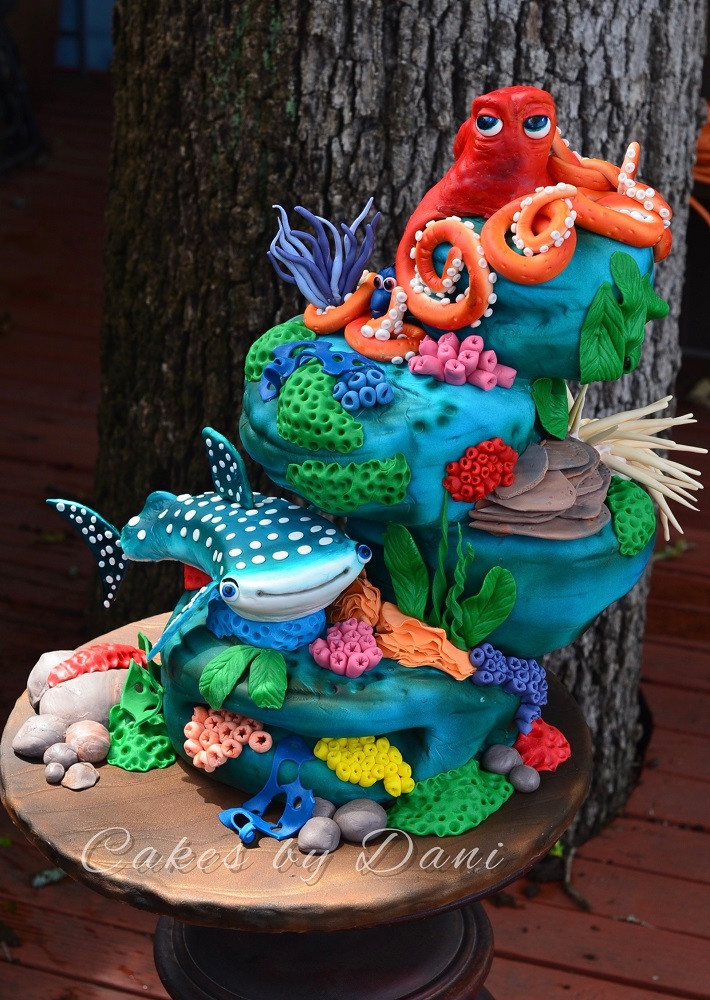 Finding Dory Birthday Cake
 Finding Dory Cake Cookie and Cupcake Ideas