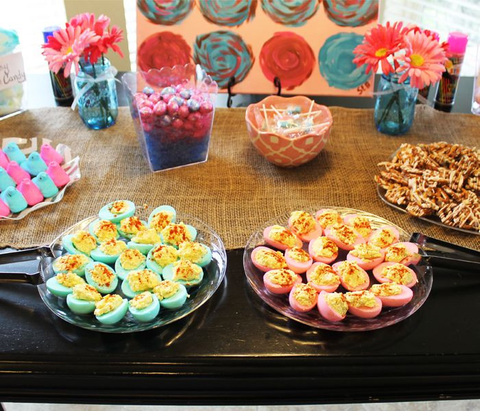 Finger Food Ideas For Gender Reveal Party
 Gender reveal party ideas games decorations cupcakes